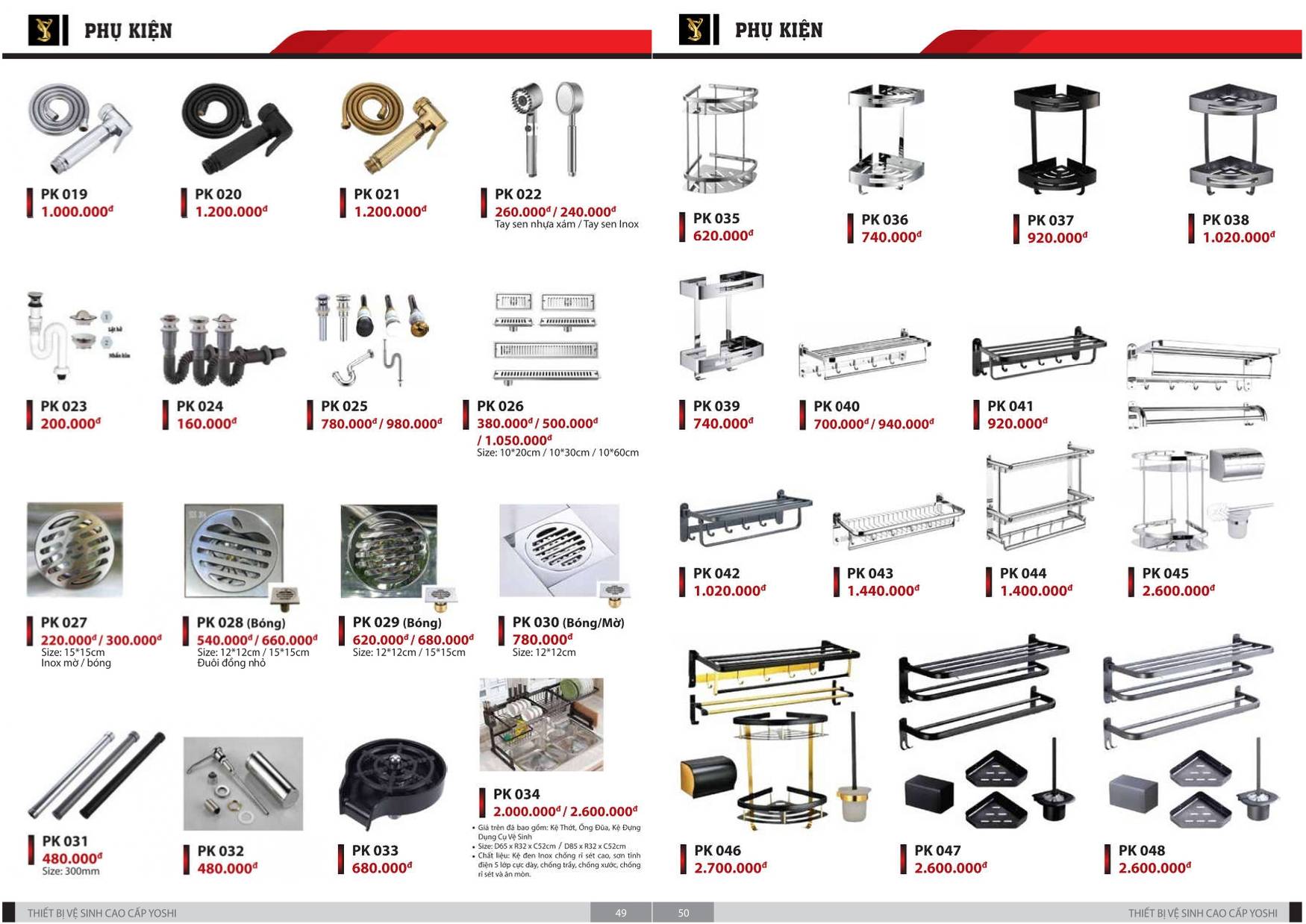 Thiết bị vệ sinh YOSHI Catalogue và Bảng giá mới nhất 2024 /Page 26